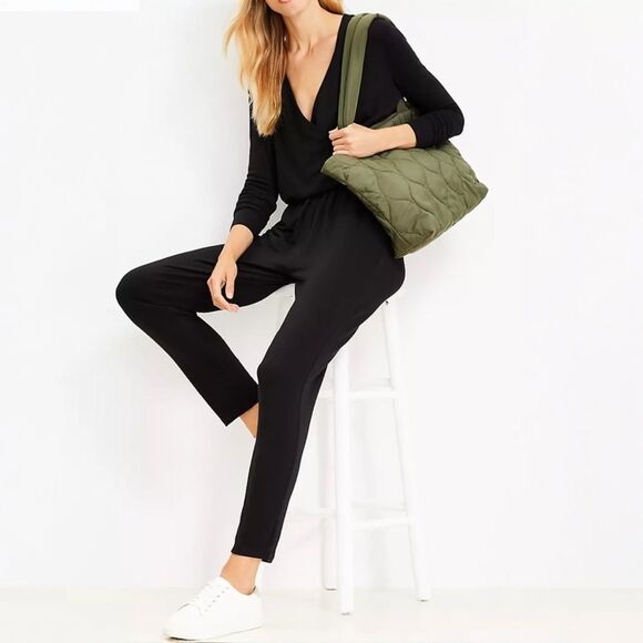 Lou & Grey Signature Softblend Crossover Jumpsuit - Size Large - Picture 2 of 10